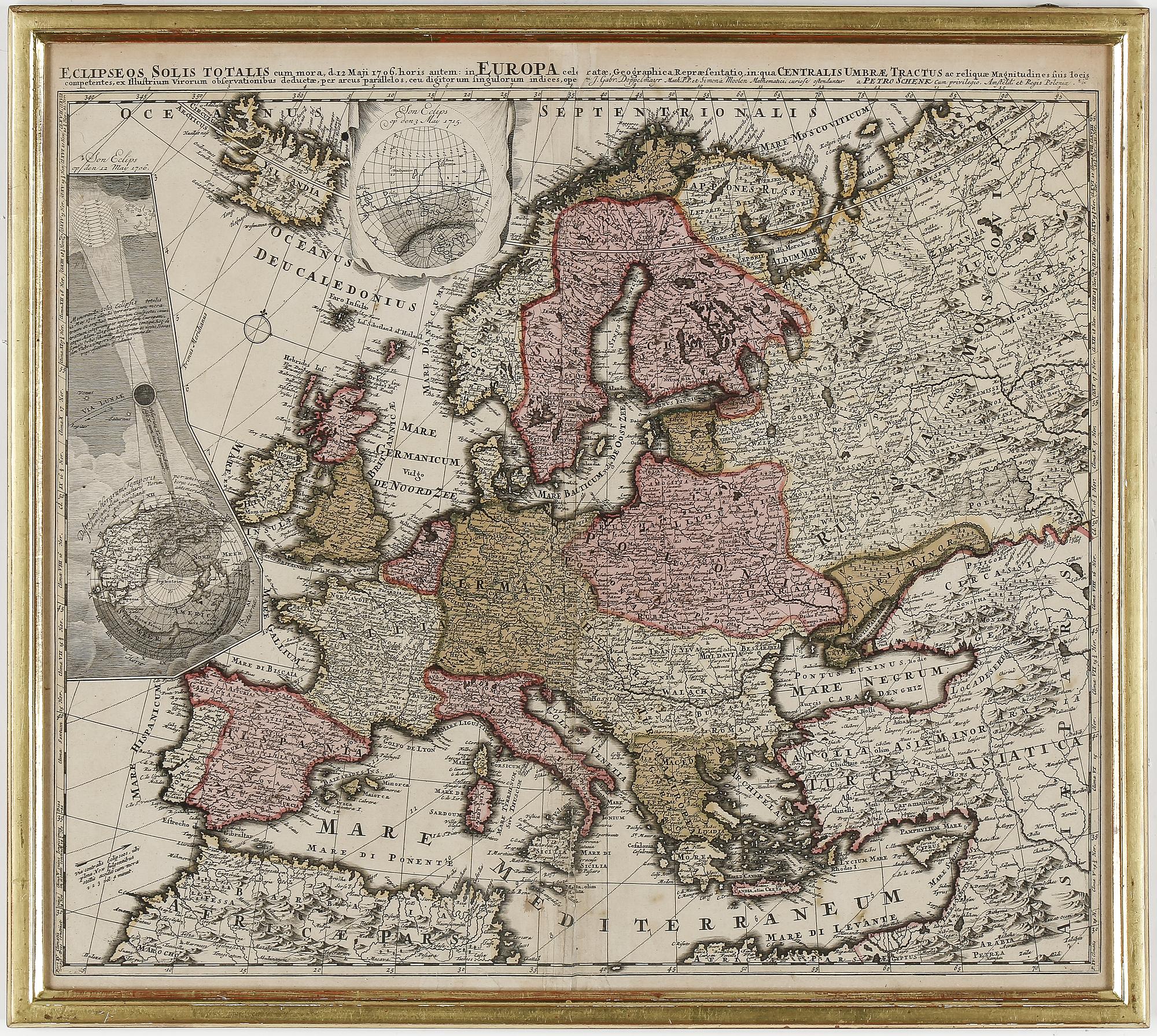 KARTA, Europa, efter 1700-tals förlaga.