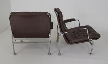 FÅTÖLJER, ett par. "Karin" design Bruno Mathsson.