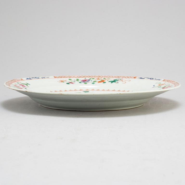 A pair of  'Double Peacock' dishes, Qing dynasty, Qianlong (1736-95).