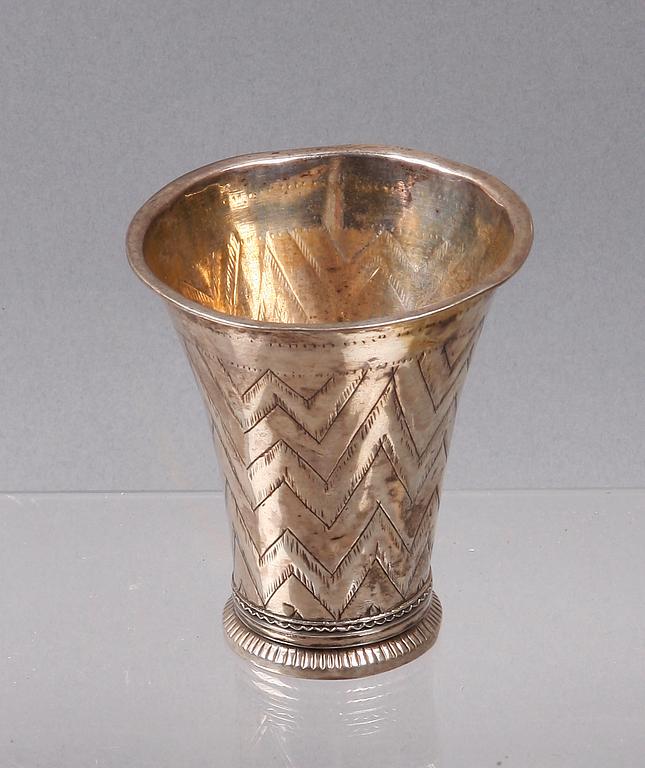 BÄGARE, silver, Arvid Castman, Eksjö 1807. Ca 55 gr.