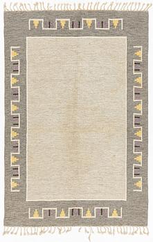 A swedish  1920-30s flat weave carpet, c 243 x 162 cm.