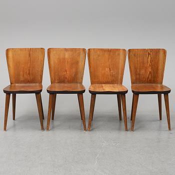GÖRAN MALMVALL, stolar  4 st, "modell 510", Svensk Fur, Karl Andersson och söner, 1900-talets andra hälft.