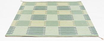 Carl Malmsten, a carpet, "Capella, grön". Flat weave. 301 x 194 cm. Signed CM.