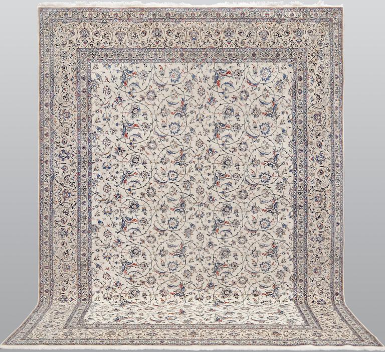 A carpet, Nain Part Silk, S.K 6LAA, ca 350 x 255 cm.