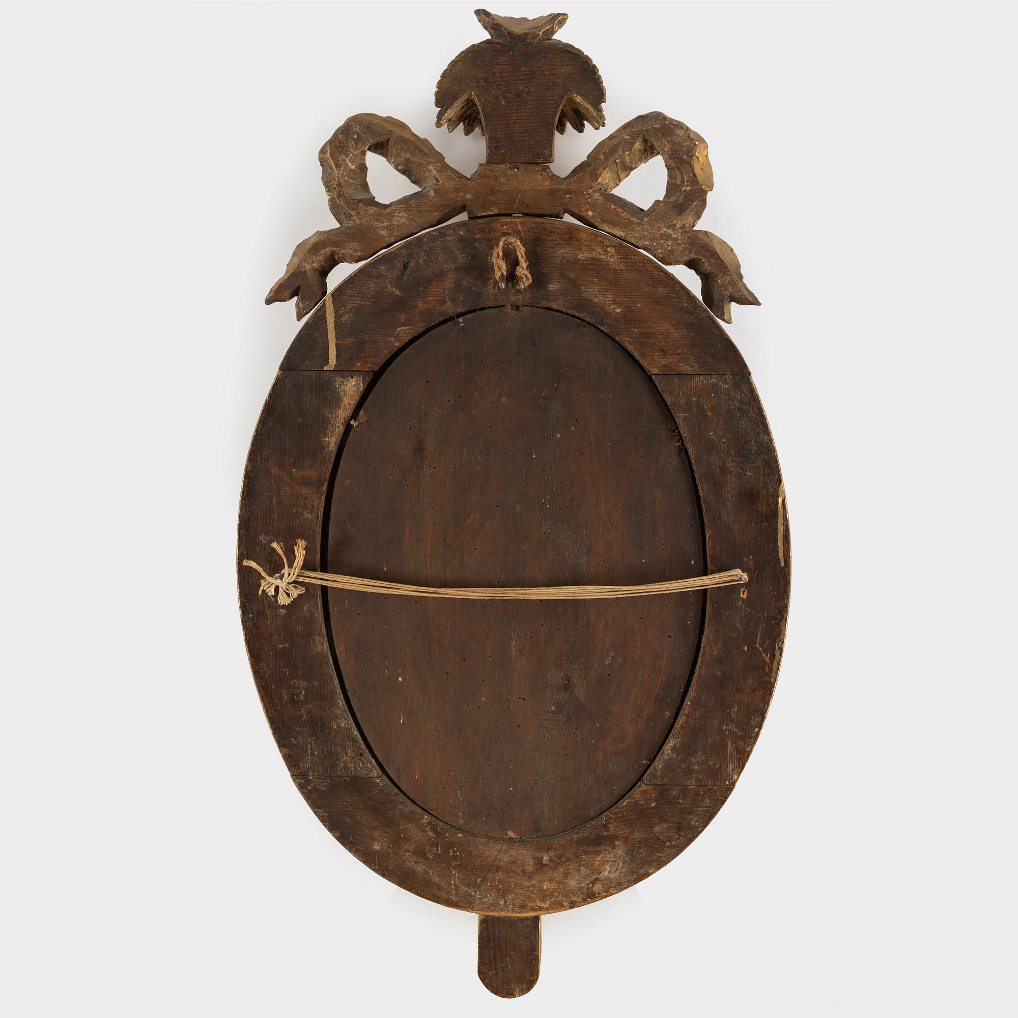 Spegellampett, för två ljus, gustaviansk stil, 1800-tal.