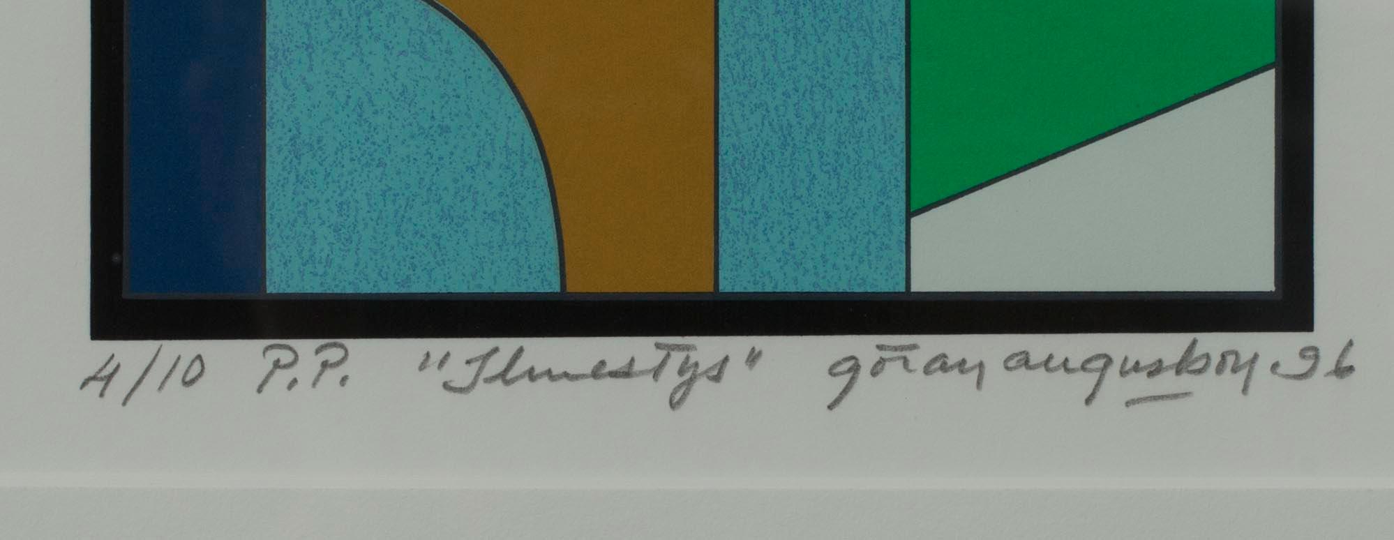 GÖRAN AUGUSTSON, serigrafia, sign. och dat. -96, numr. 4/10 P. P.