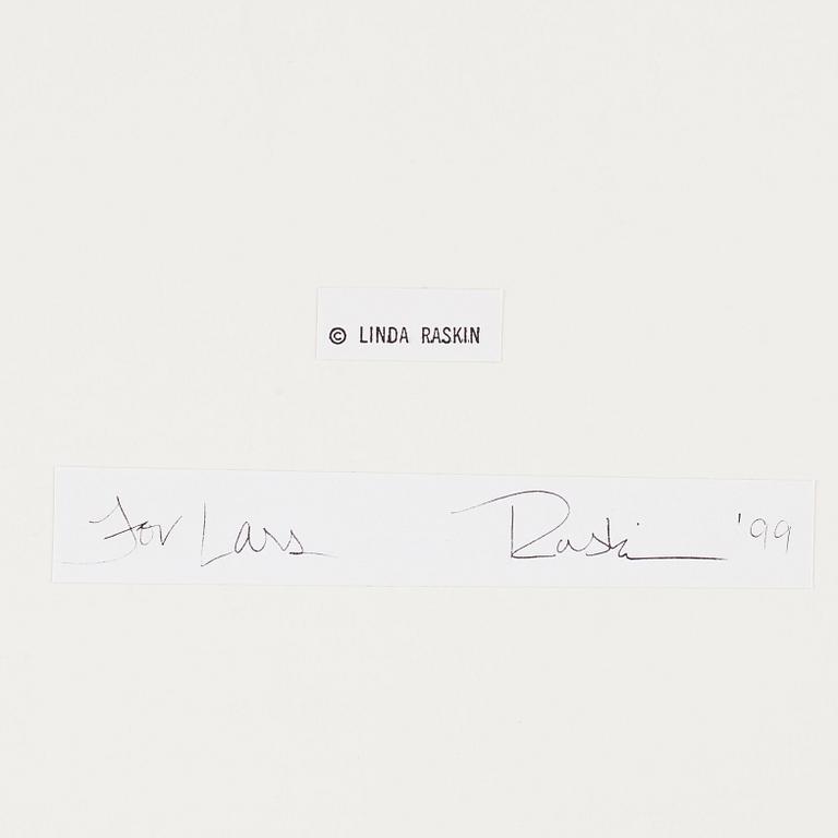 Linda Raskin, photograph signed and stamped on verso.