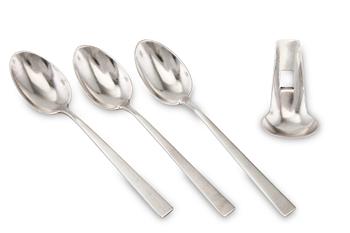 658. A SET OF SPOONS, 3 + 1.