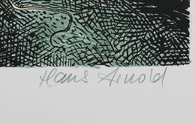 HANS ARNOLD, färglitografi, signerad, E.A.