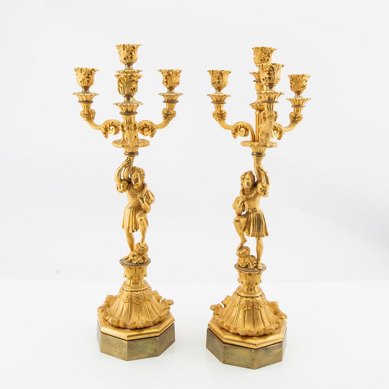 Candelabras, a pair from the second half of the 19th century.