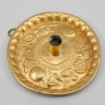 LJUSSTAKE, mässing, barock, 1700-tal.