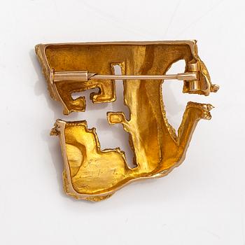 Björn Weckström, A 14K ogld brooch "Dinosaurus". Lapponia 1974.