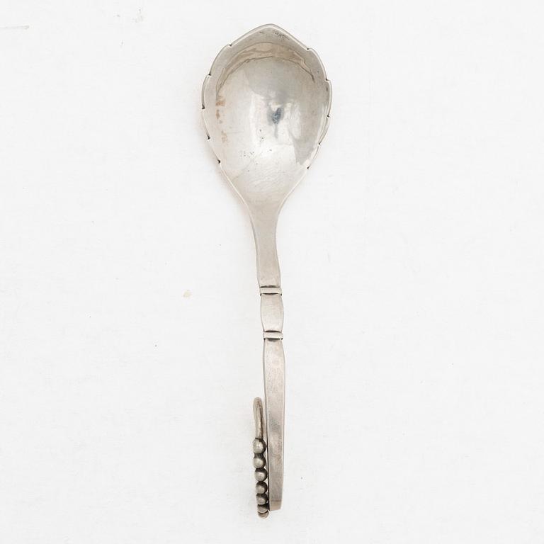 Georg Jensen, a 830/1000 silver serving spoon, Copenhagen, Denmark 1919-1927.