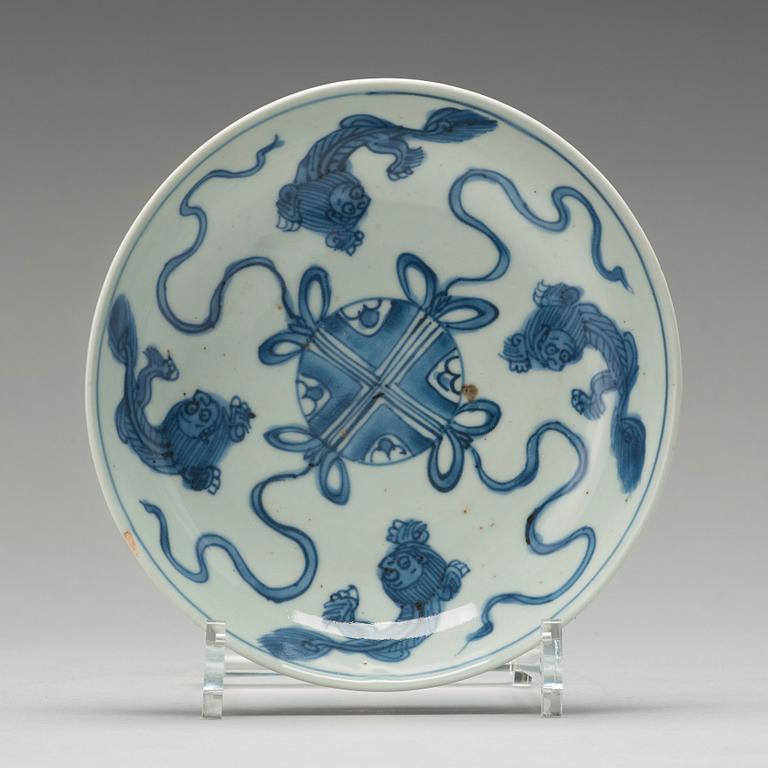 A set of nine blue and white dishes, Ming dynasty, Wanli (1572-1623).