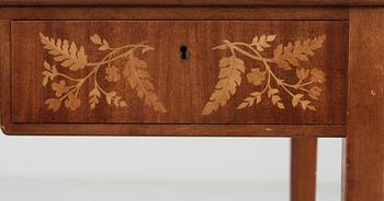 A Carl Malmsten mahogany desk 'Guldheden'.