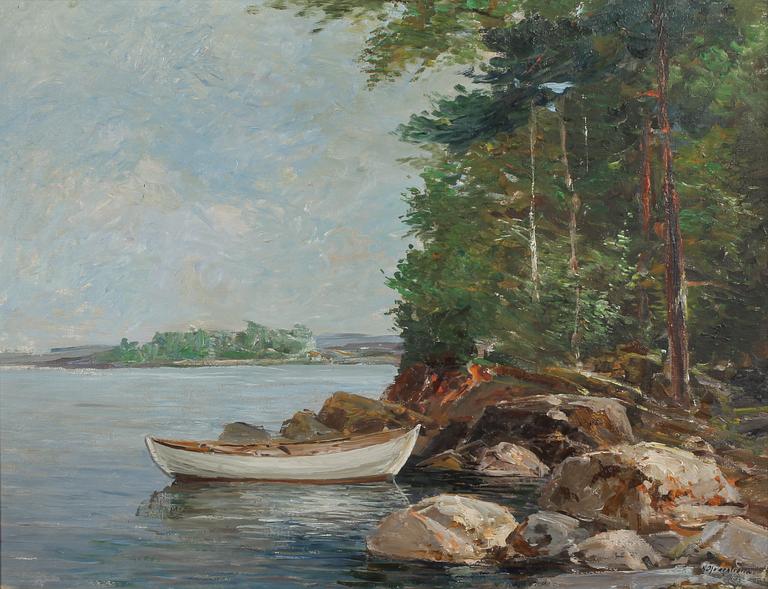 HUGO ÖFVERSTRÖM, olja på duk, signerad.