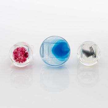 Siv Lagerström, three rings, acrylic plastic, 1970s.