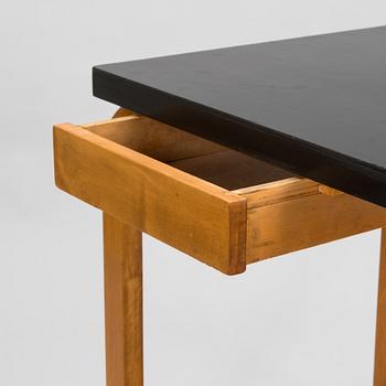Alvar Aalto, amid 20th century 'K81' desk and '60' stool for O.Y. Huonekalu-ja Rakennustyötehdas A.B.