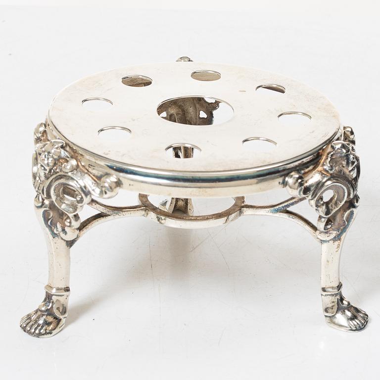 Base/holder for a burner, sterlingsilver, 20th century.