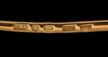 BROSCH, 18 k guld, svenska stämplar 1971. Vikt ca 7 g.