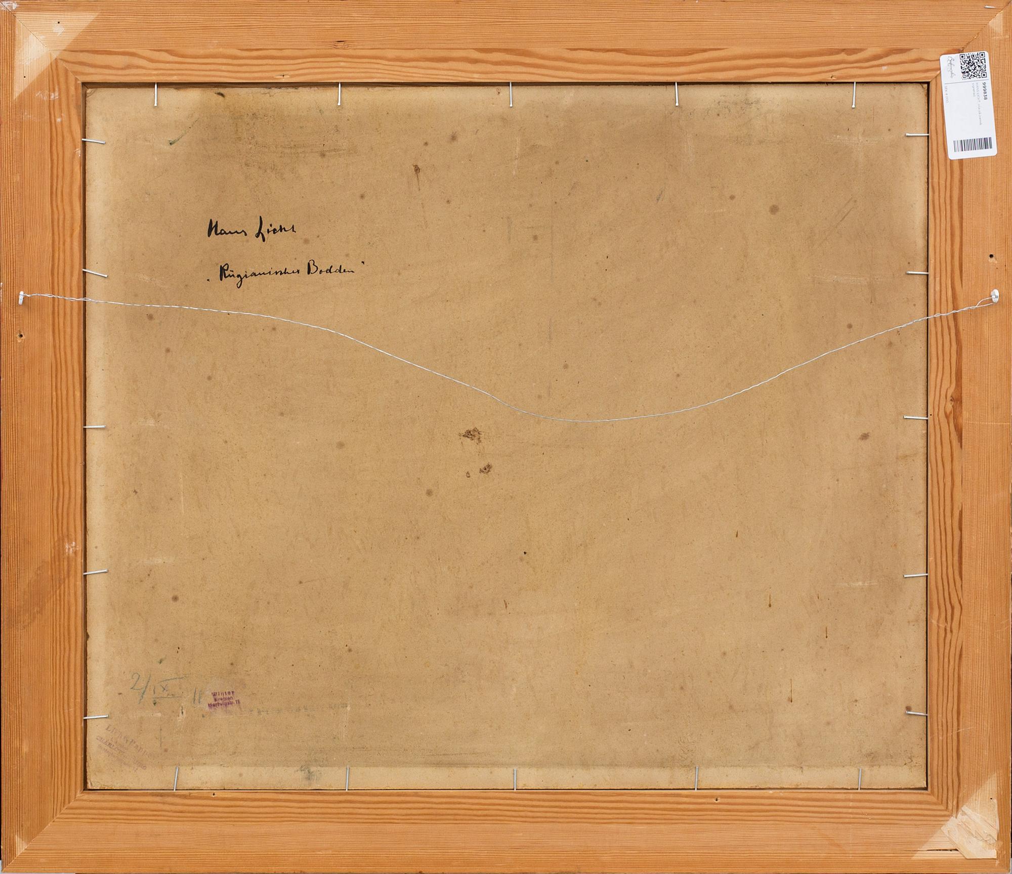 HANS LICHT, a signed oilpainting on board.