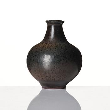 Berndt Friberg, a set of two stoneware vases and a bowl with rabbit's fur glazes, Gustavsberg Studio, Sweden, dated 1944-45, 1956, 1958.