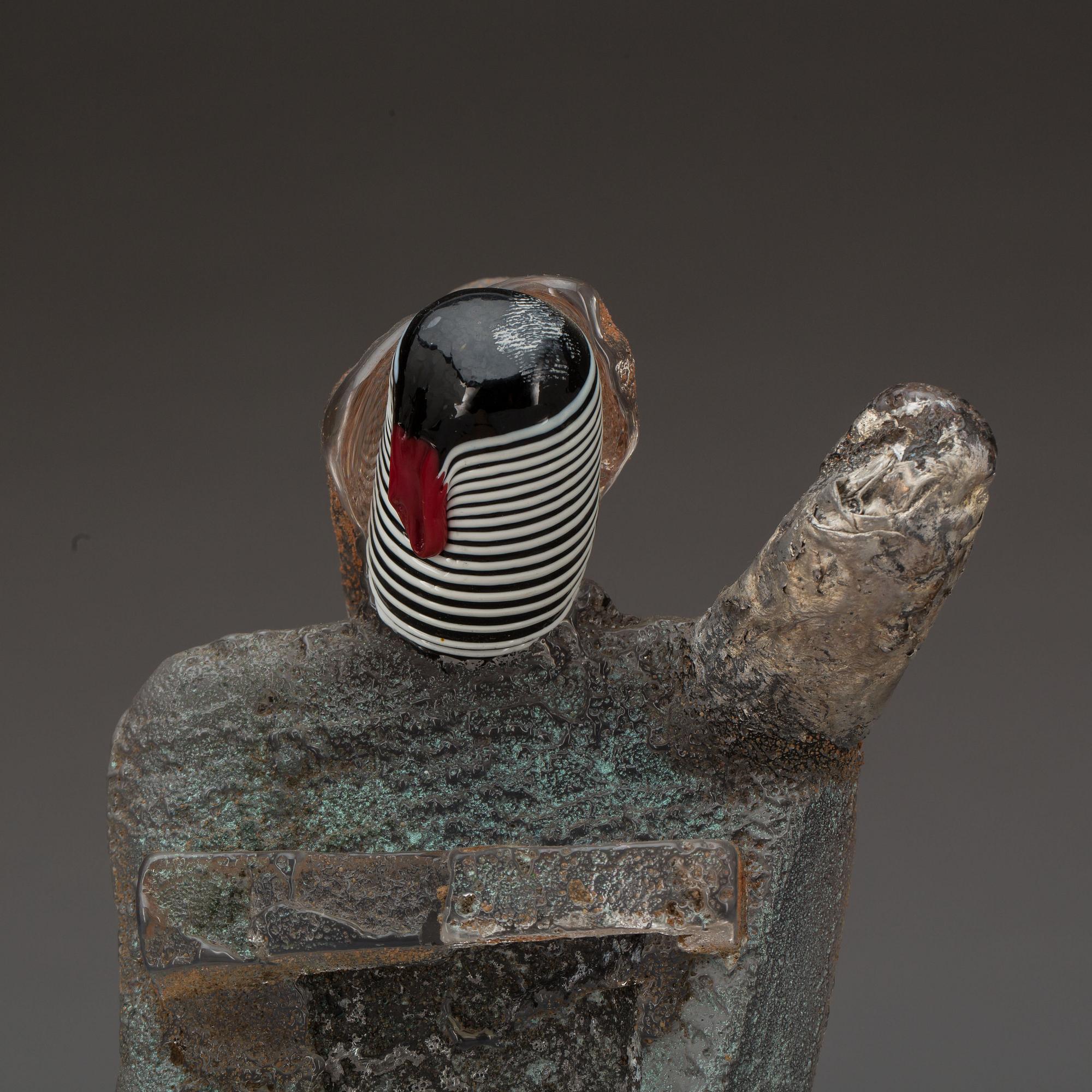 SKULPTUR, glas, Bertil Vallien, unique. Kosta Boda, bok medföljer.