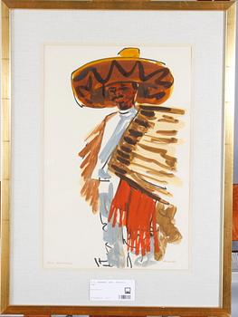 NORRMAN, LARS. Akvarell, sign.