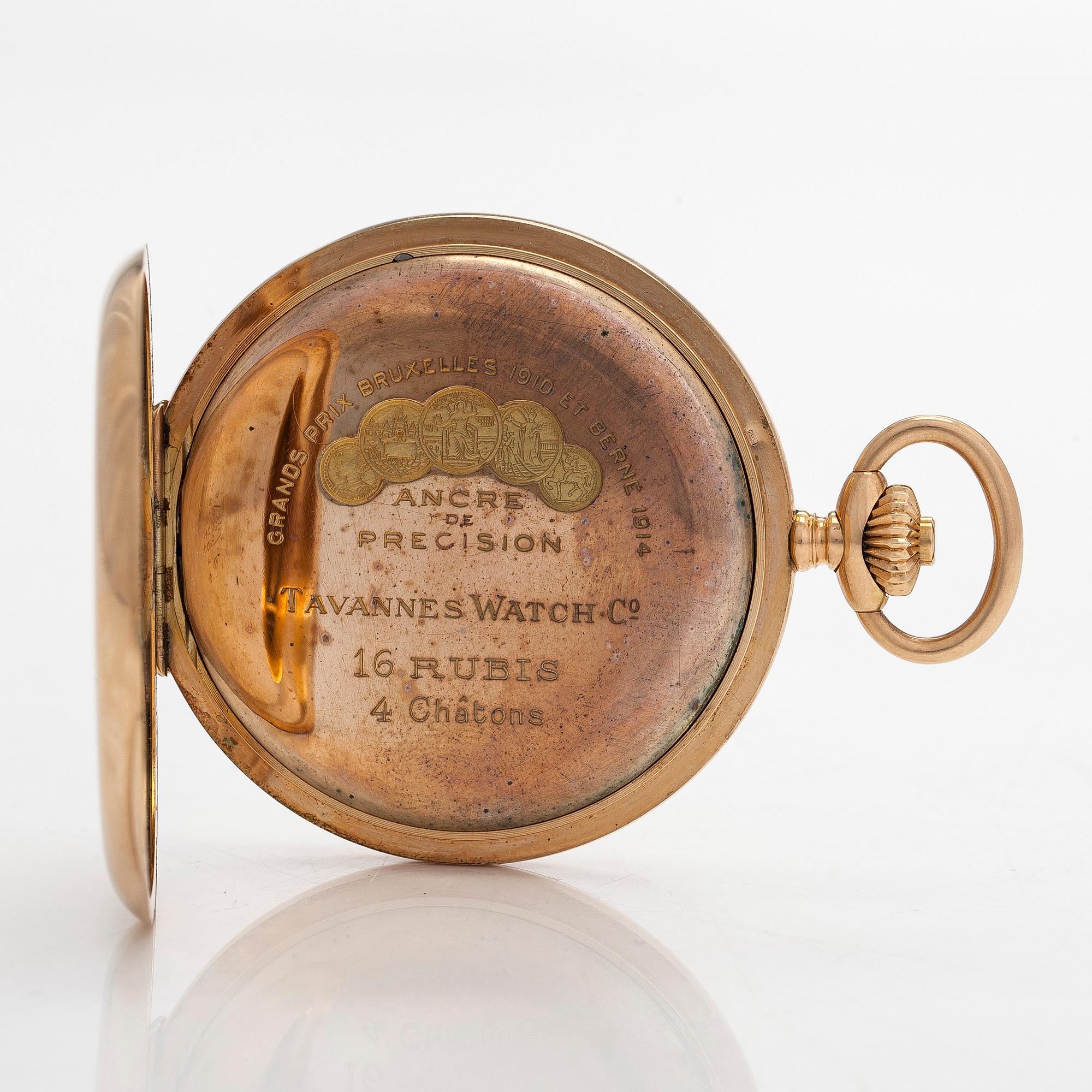 Tavannes Watch Co, fickur, savonett, 55,5 mm.