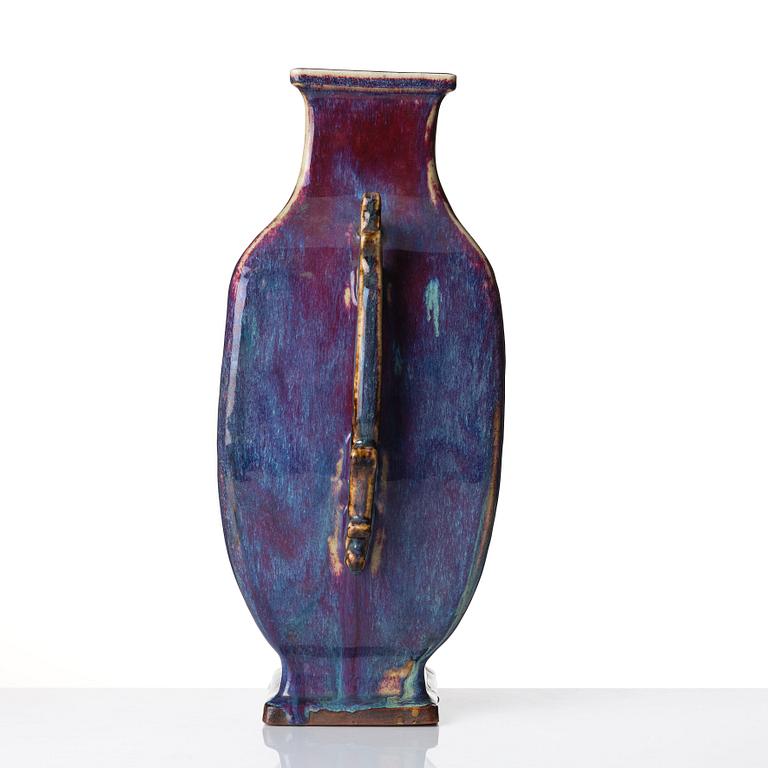 A large flambé glazed vase, Qing dynasty, 19th Century.