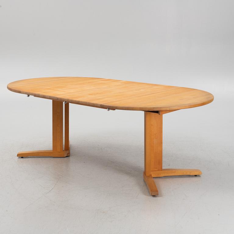 Yngve Ekström, a 'Björka' birch dining table, Stolab, late 20th century.