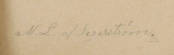 MARIA LOVISA AF SEGERSTRÖM, blyertsteckning, signerad.