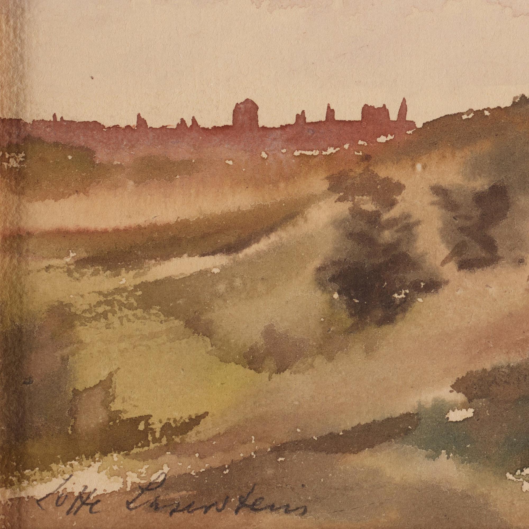Lotte Laserstein, Landscape with city in the background.