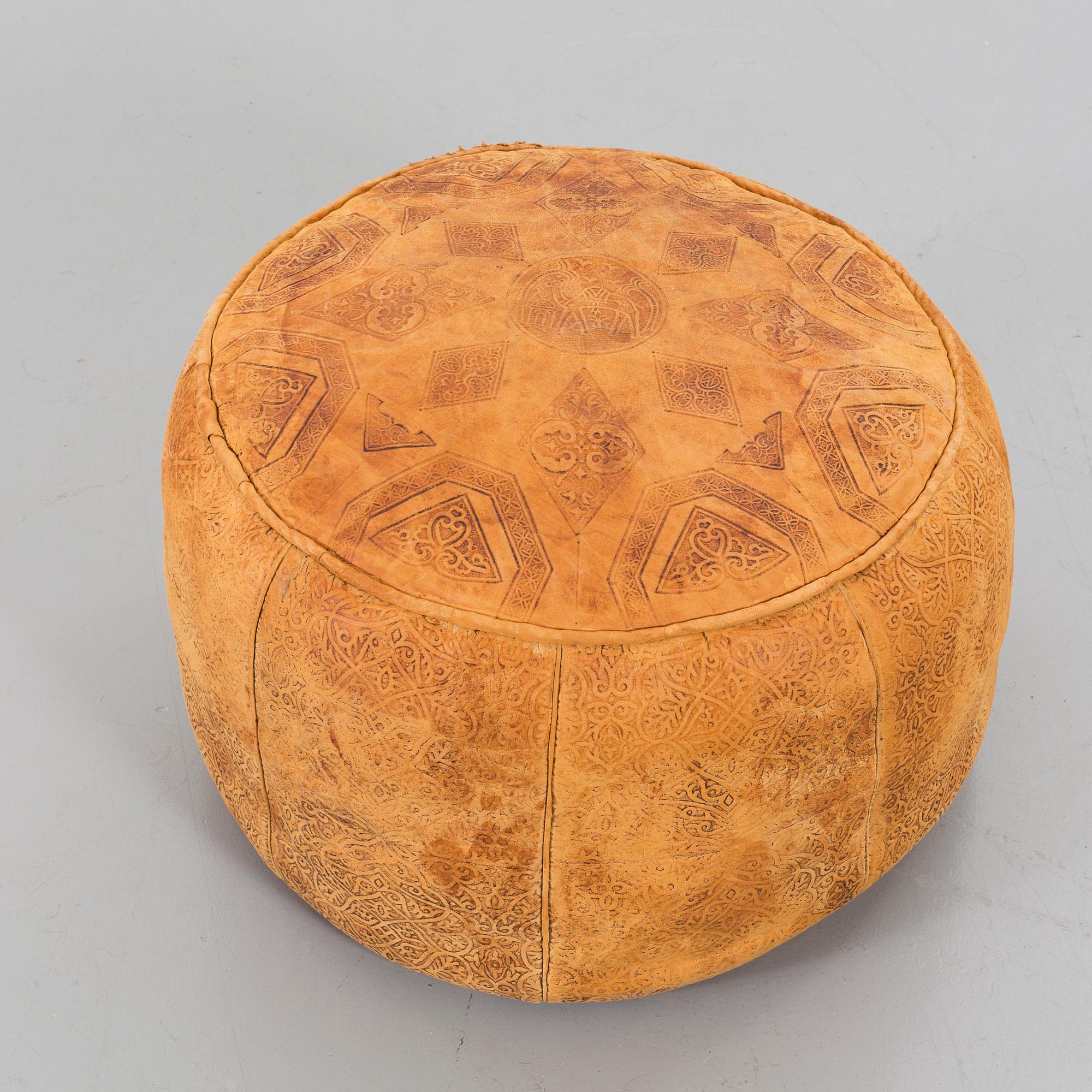 SITTPUFF, skinn. 1970-tal.