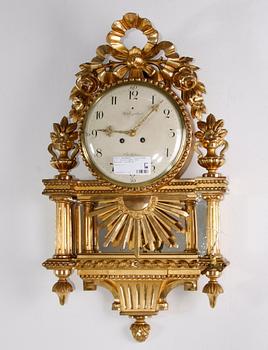 VÄGGPENDYL, Gustaviansk stil. Urtavla märkt Rob. Engström, Stockholm.