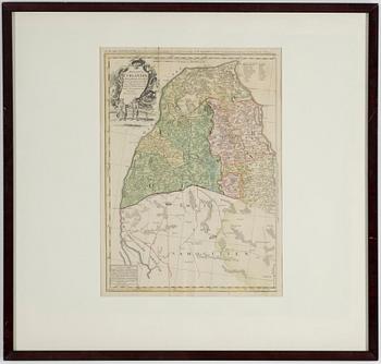 MAP, engraving, 18th Century.