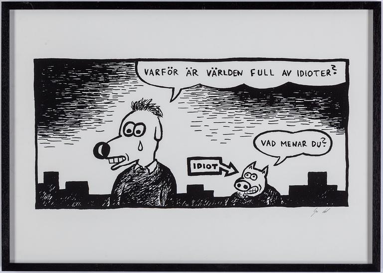 GUNNAR LUNDKVIST, silk screen, signed in pencil.