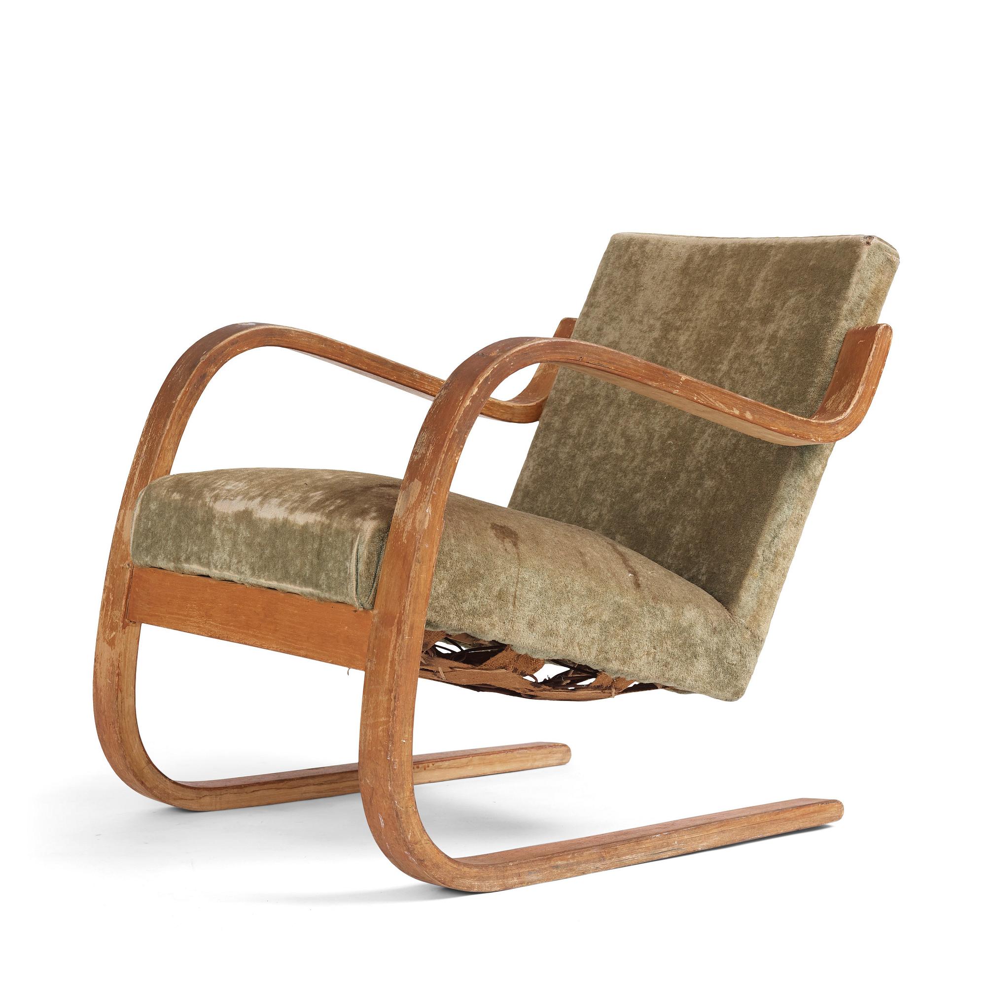 Alvar Aalto, a model "34", easy chair, Huonekalu- ja Rakennustyötehdas A.B. Finland 1930/1940s.