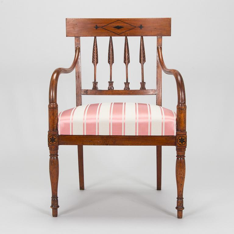 An empire armchair, St. Petersburg ca 1810.