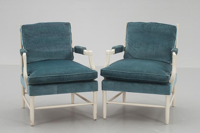 ARMLÄNSTOLAR, ett par Gripsholms-modell 1900-tal.