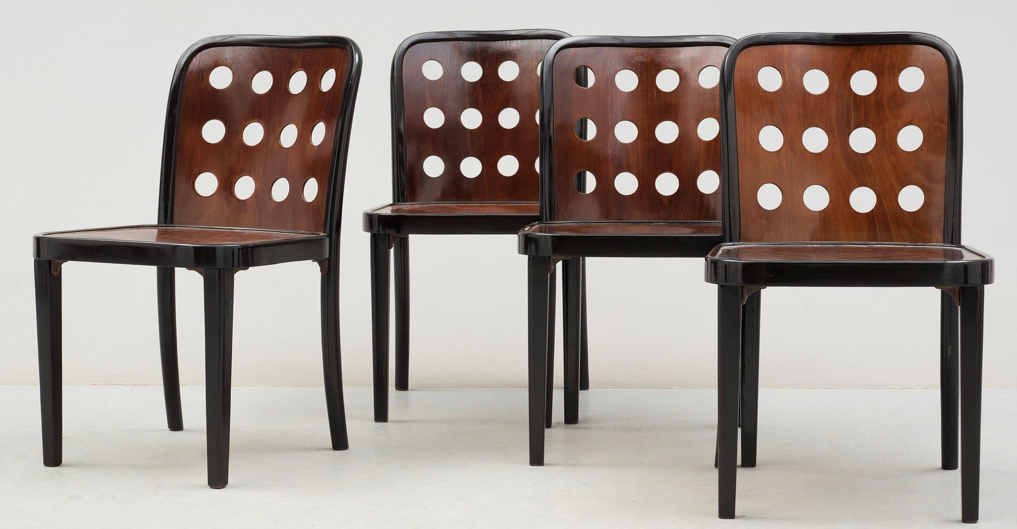 JOSEF HOFFMANN, stolar, 4 st, Thonet efter 1929.