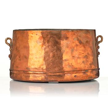 A copper cauldron from Gustav III:s household, dated 1788.
