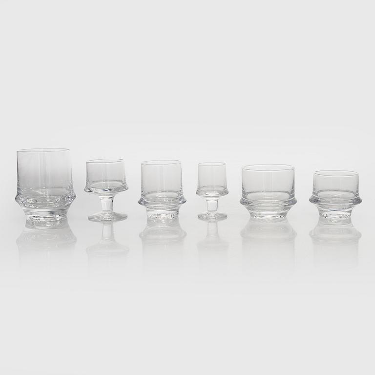Tapio Wirkkala, A 211-piece glass service 'Marski', Iittala Finland.