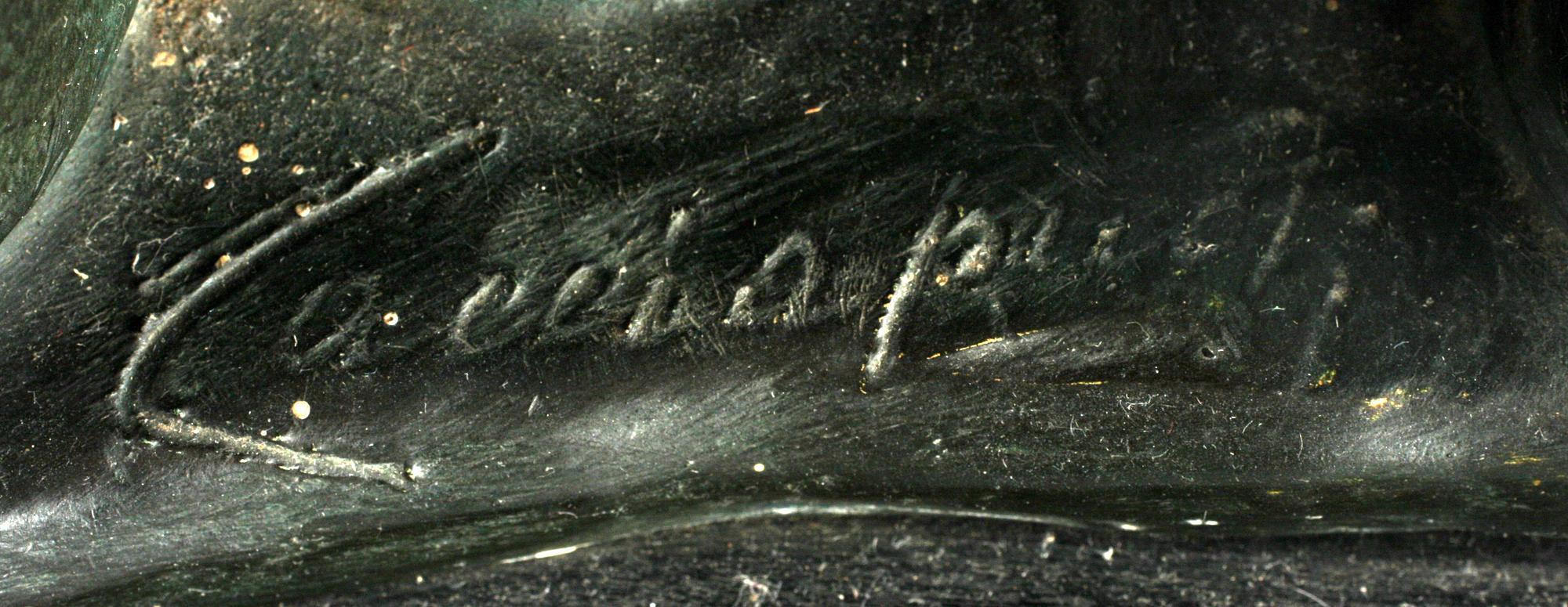 OKÄND KONSTNÄR, patinerad gips, sign Cacciapuoti, 1900-tal.