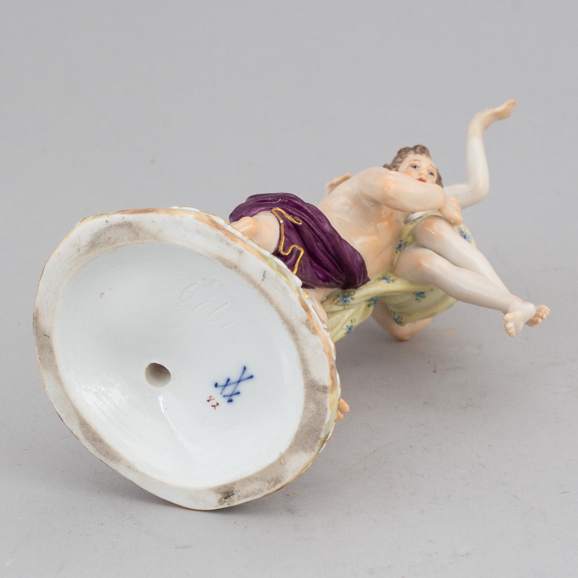 A Meissen porcelain figurine group, late 19th century.