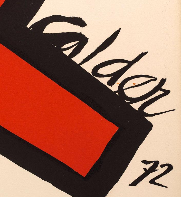 ALEXANDER CALDER, efter, litografisk affisch, signerad och daterad i tryck -72.