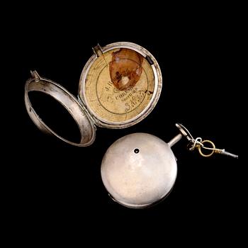 SPINDELUR, silver, Elicot, London, omkring år 1800.