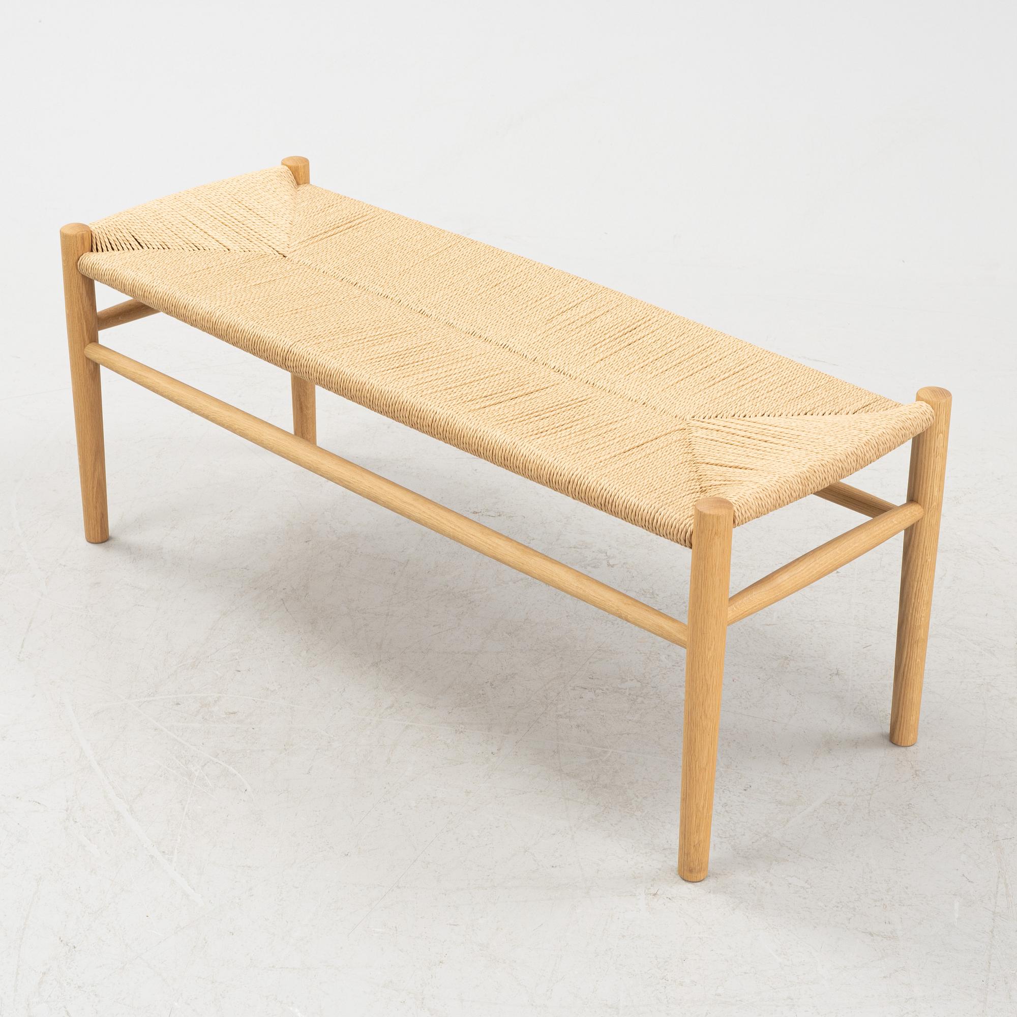An oak bench by Jorgen Baekmark, FDB.