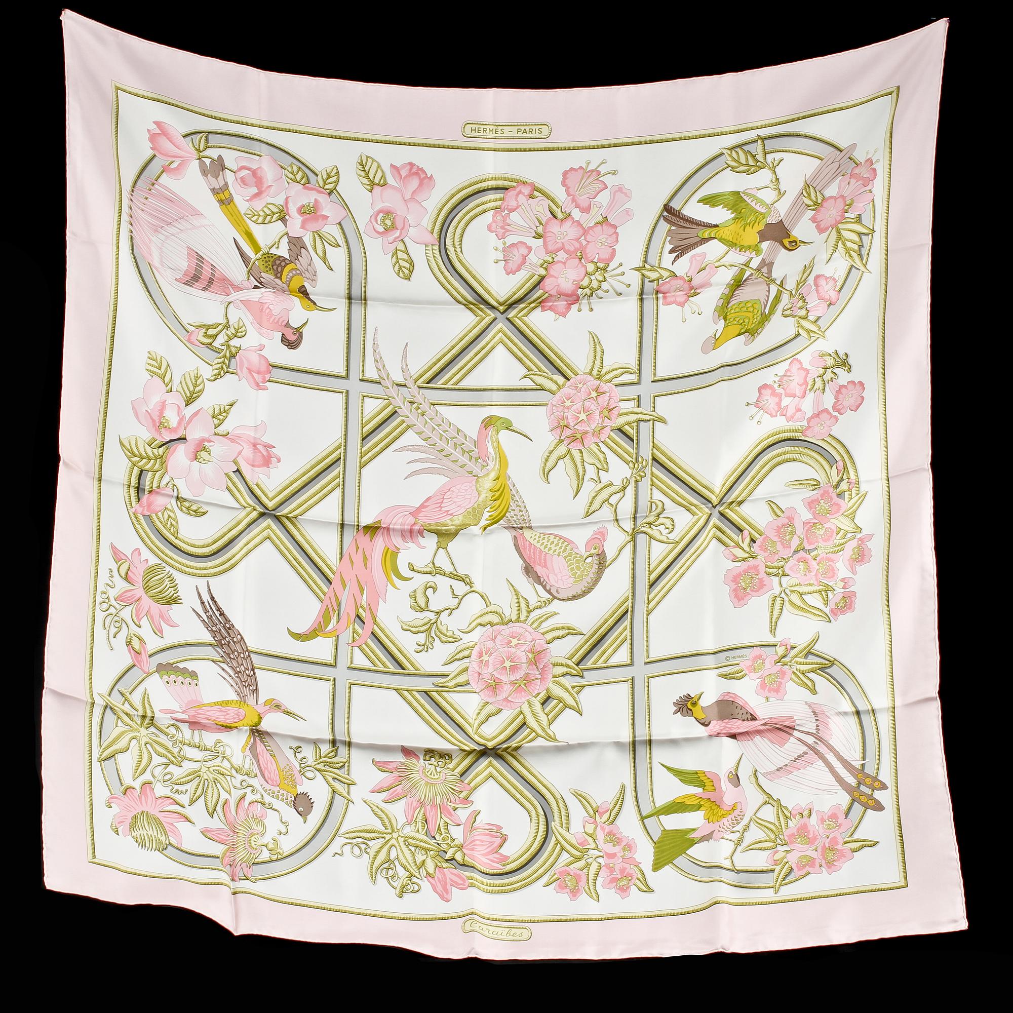 SCARF, siden, "Caraïbes", Christiane Vauzelles, Hermès,  1900-talets fjärde kvartal.