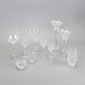 Fritz Kallenberg, glasservis, ca 87 delar, "Pompadour", Boda.